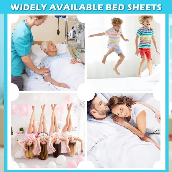 Soft Cotton White Hospital Bed Sheets - Fully Fitted