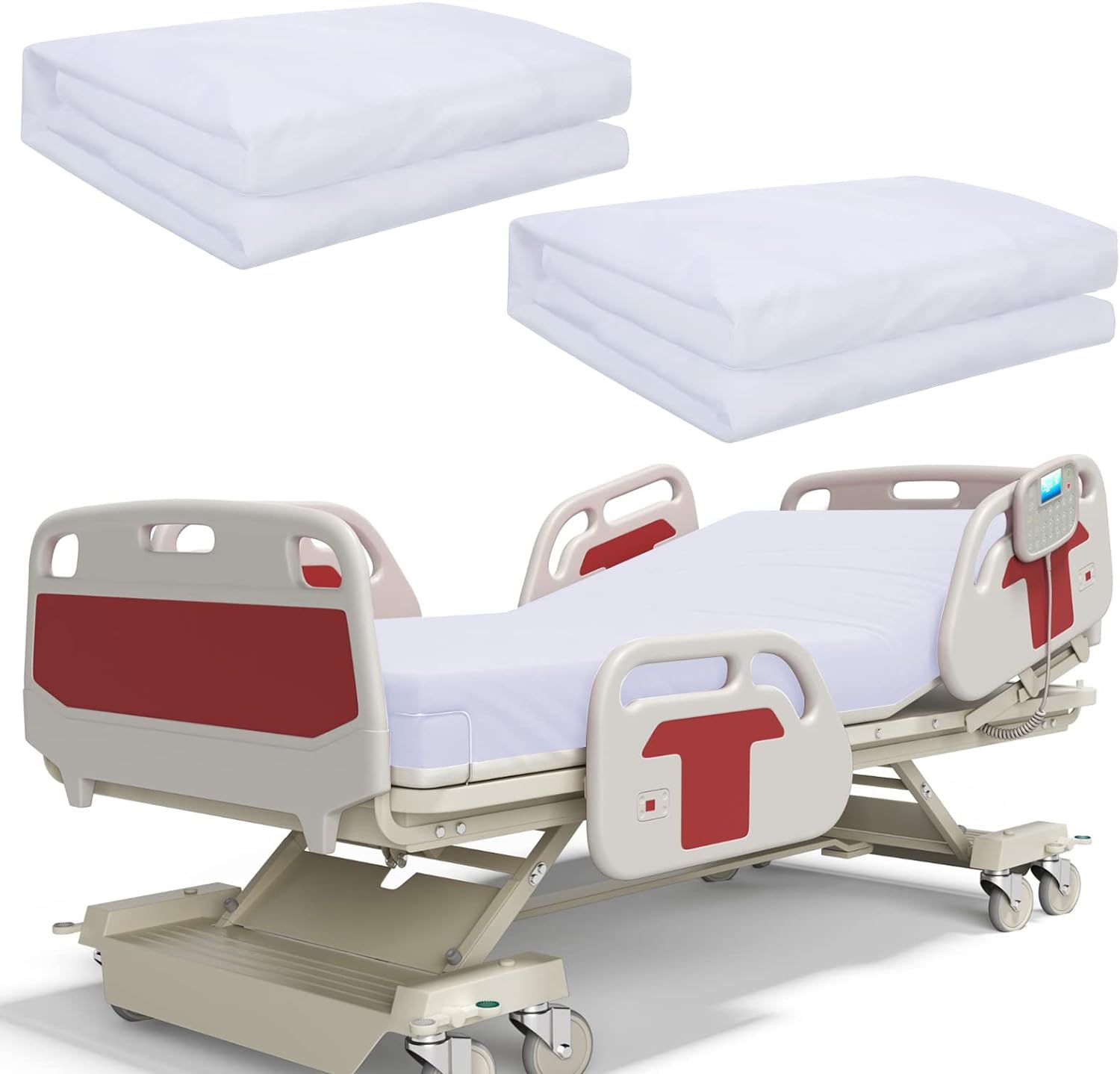 Soft Cotton White Hospital Bed Sheets - Fully Fitted