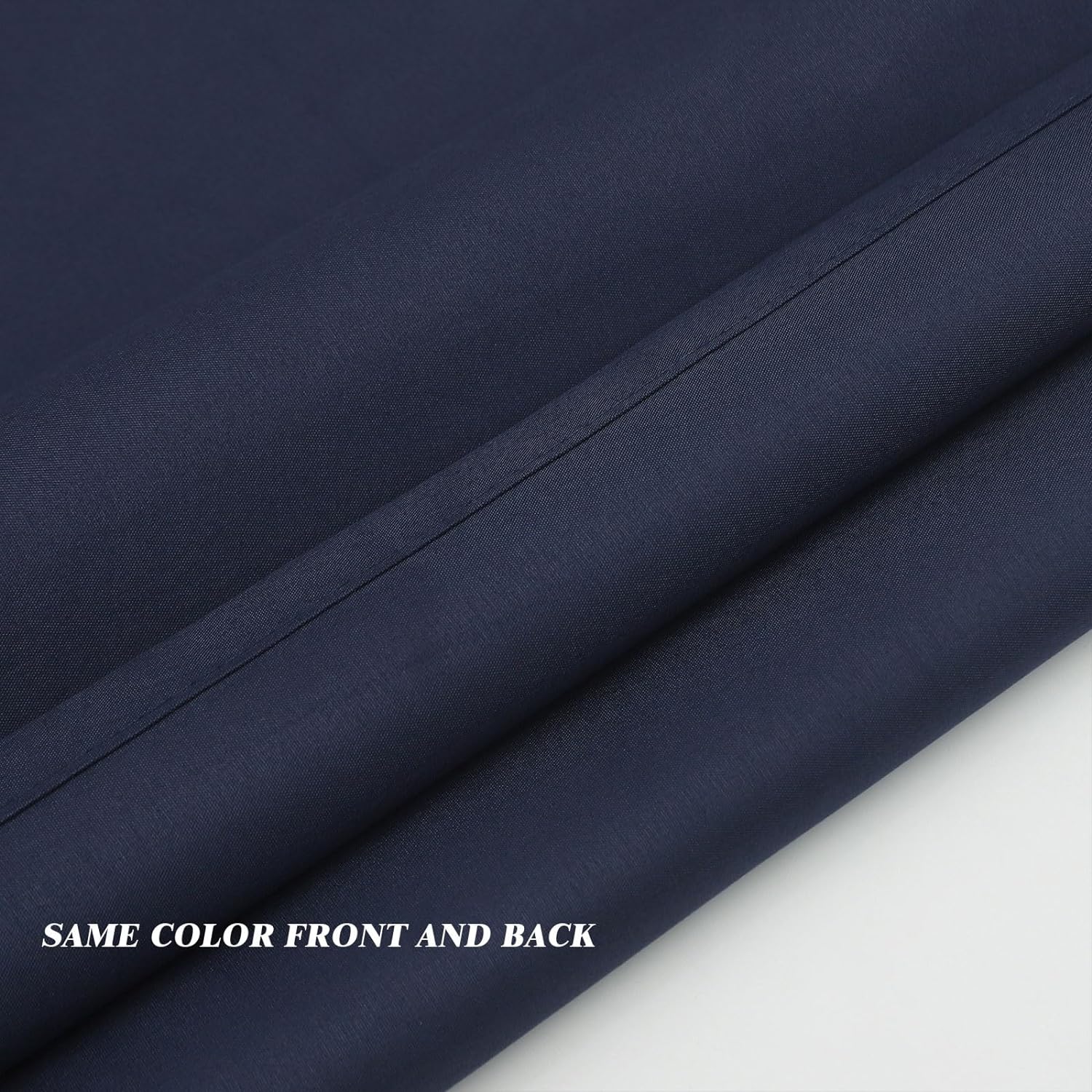 Extra Long Navy Blackout Curtains - 2 Panels for High Ceilings