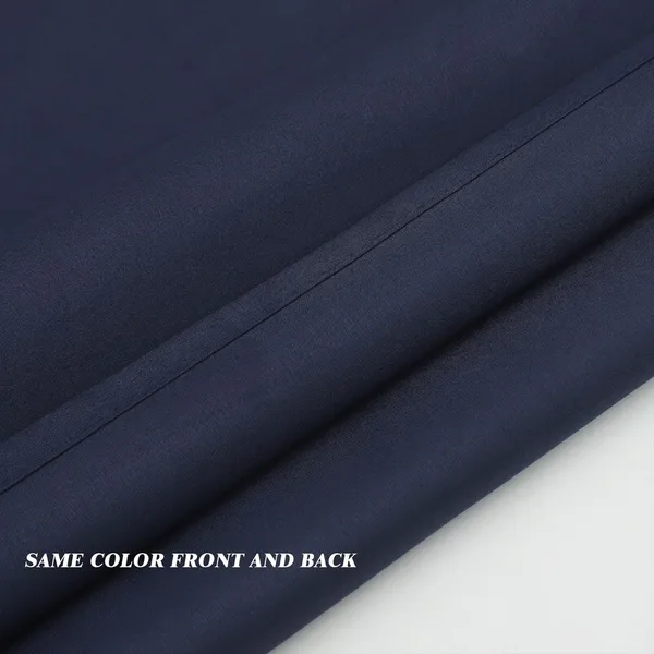 Extra Long Navy Blackout Curtains - 2 Panels for High Ceilings