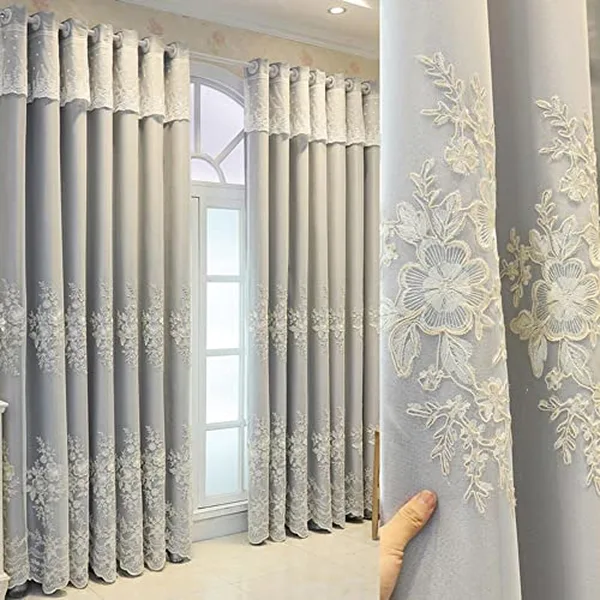Custom Luxury Embroidery Curtains for Bedroom & Hotel