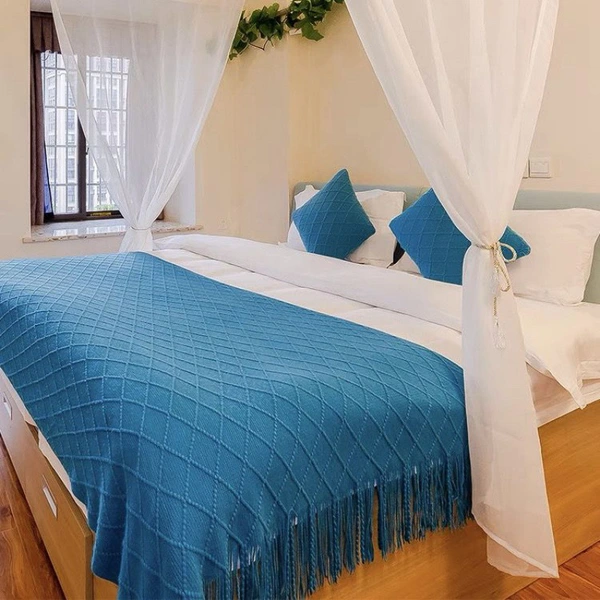 Wholesale Retro Jacquard Tassel Bed Runner