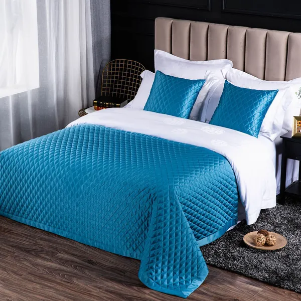 Solid Color Quilted Blanket & Pillow Set