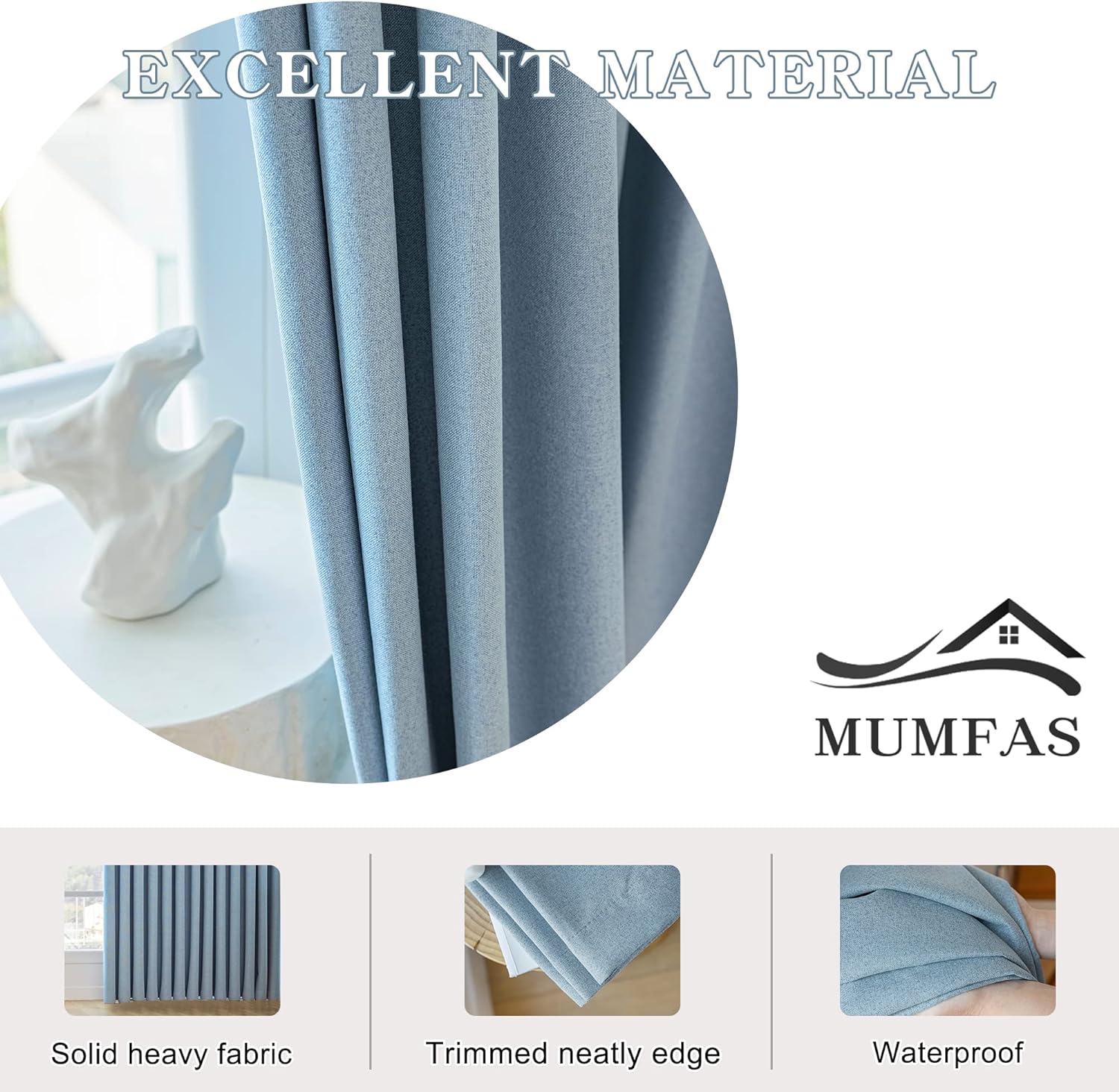 Thermal Insulated Blackout Pinch Pleated Curtain