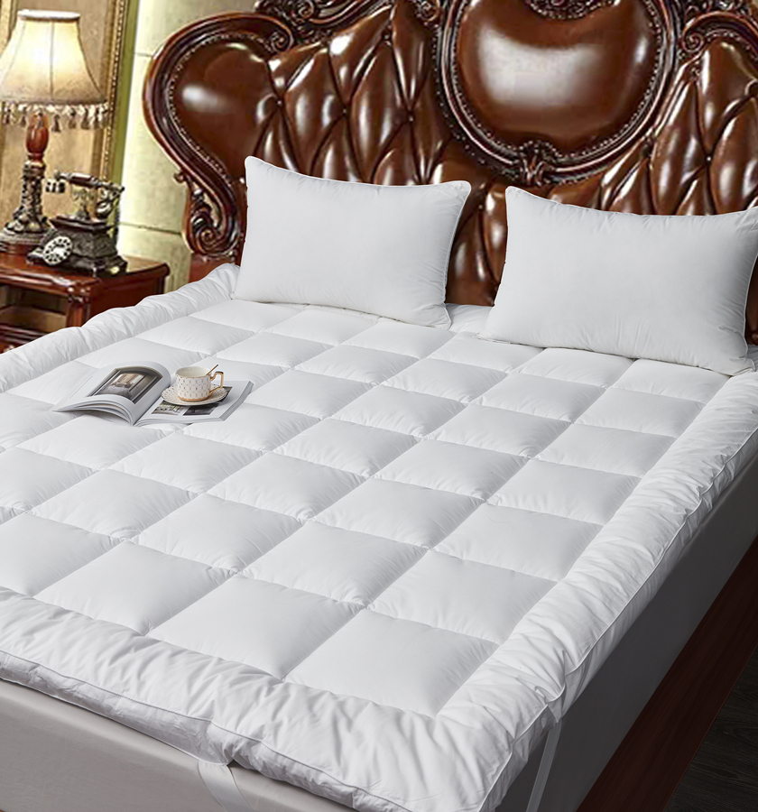 Top-Selling 100% Cotton Down-Proof Mattress Topper for Home and Hotel Comfort