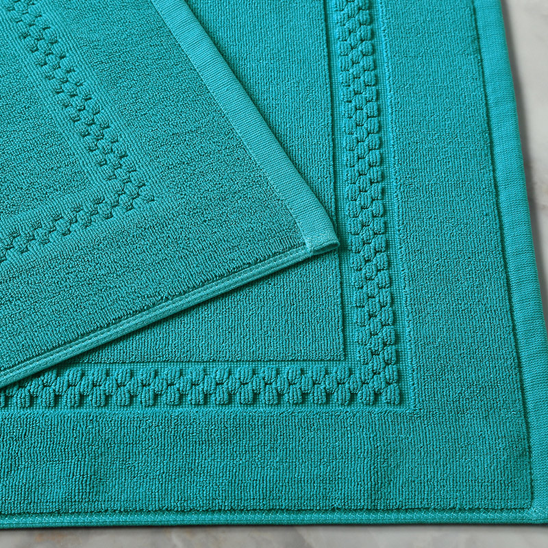 Runchao Non-Slip Cotton Bath Mat - Absorbent Floor Towel for Hotels and Homes