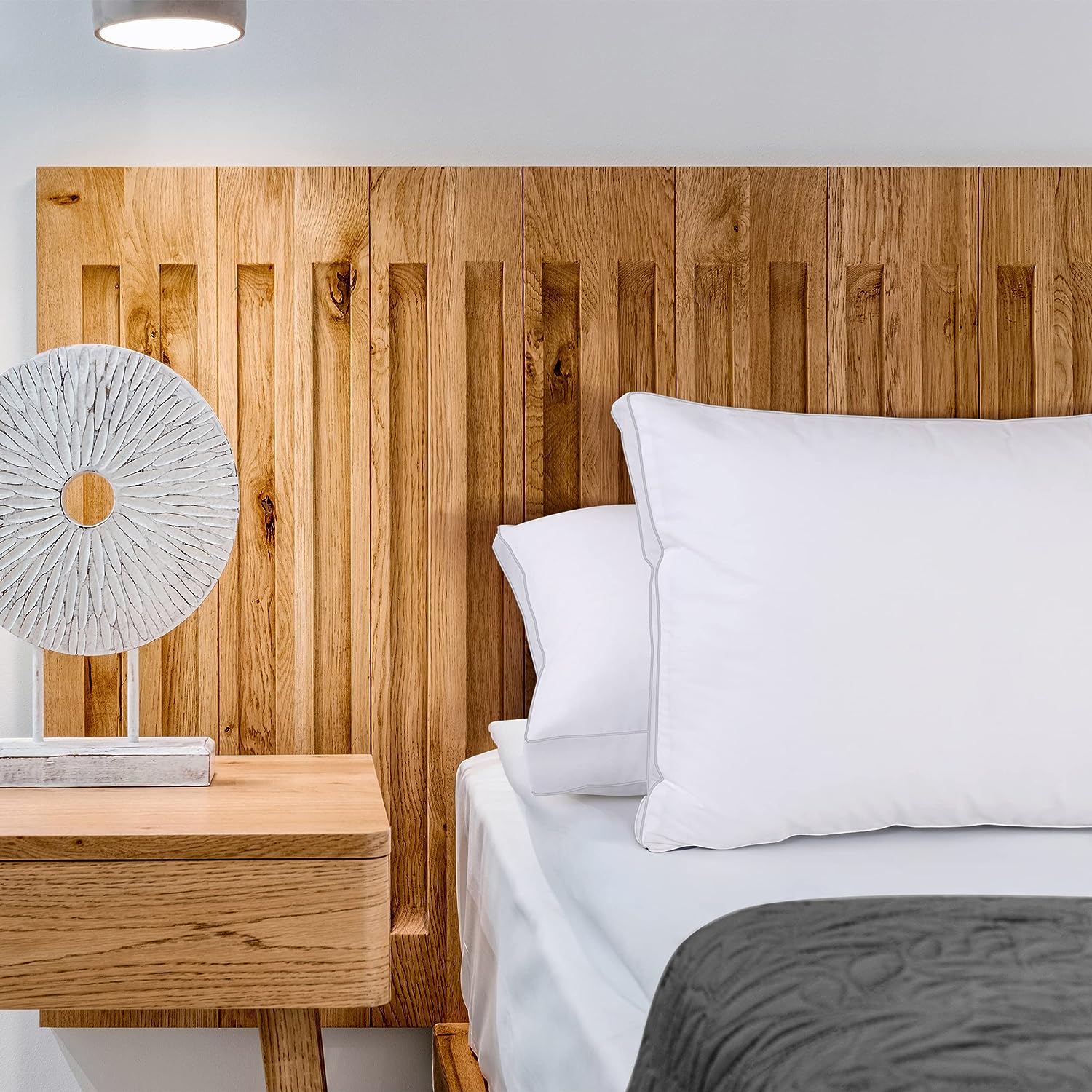 Cooling Gusseted Bed Pillows for Sleepers - Set of 2