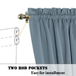 Thick Plain French Door Curtain Rods for Insulation and Shading