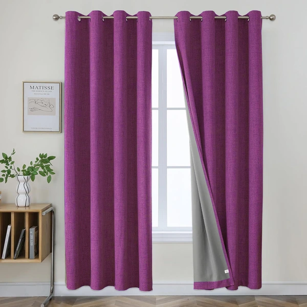 Cortinas de lino sintético con sombreado completo al 100% para venta al por mayor