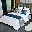 Modern Color Contrast Star Hotel Bed Runner & Pillow