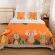 Cartoon Digital Runner Bedspread for Kids