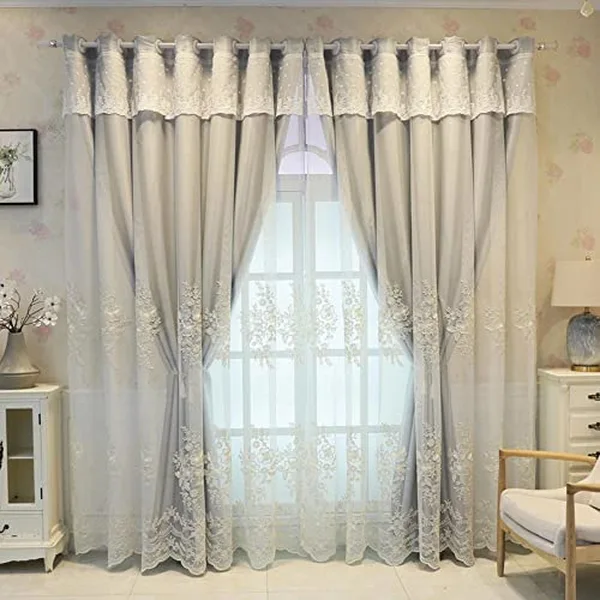 Custom Luxury Embroidery Curtains for Bedroom & Hotel