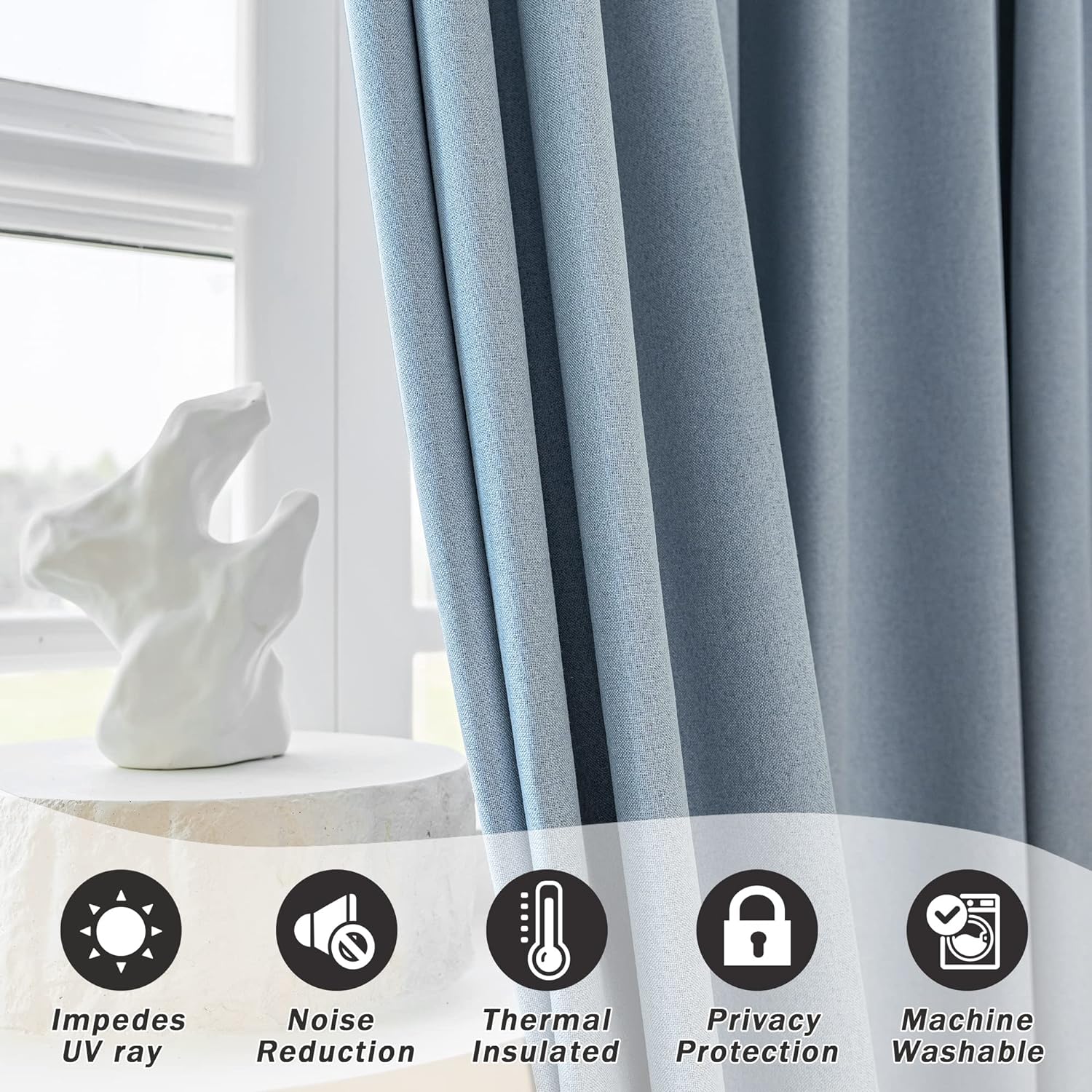 Thermal Insulated Blackout Pinch Pleated Curtain