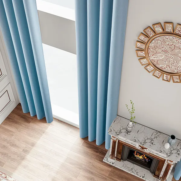 Polyester/Linen Living Room Curtains