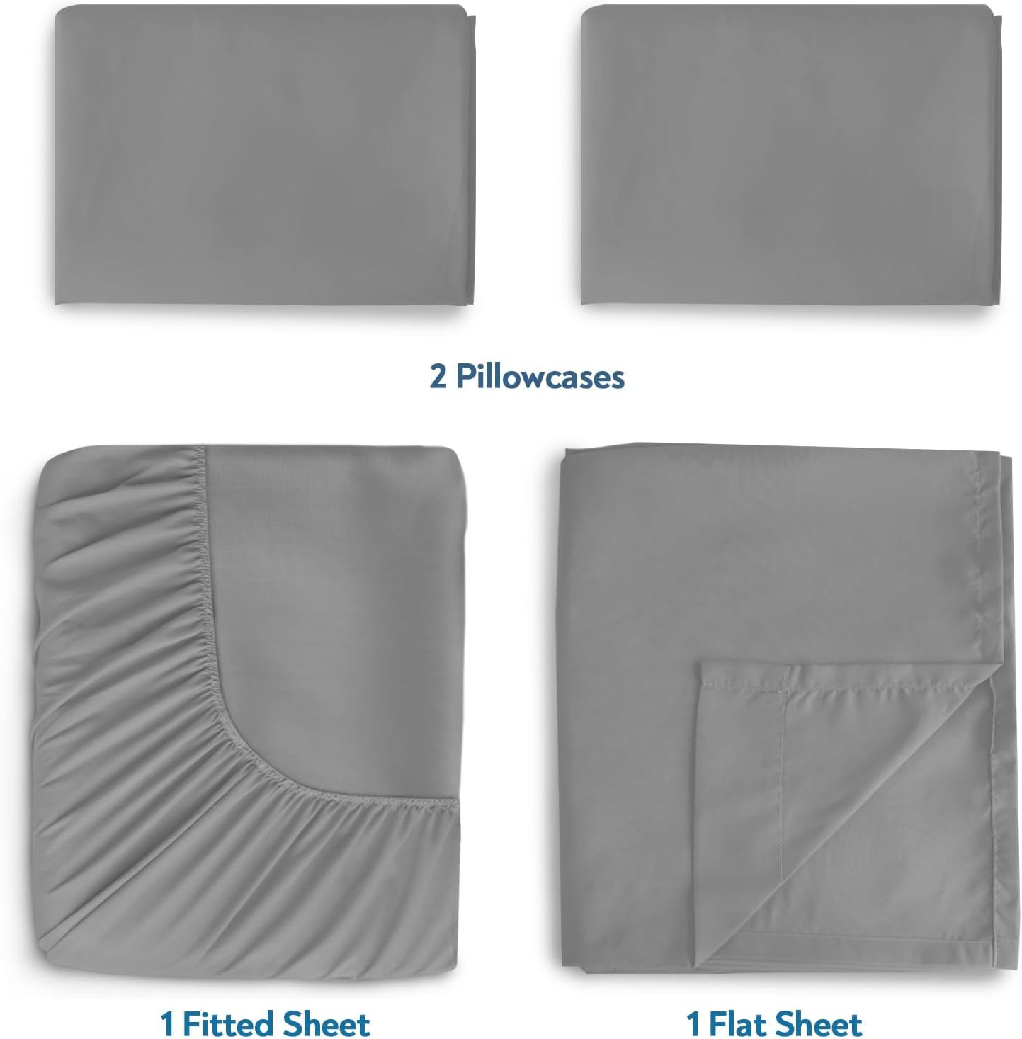 طقم ملاءات مرتبة هوائية عميقة الجيب - 4 قطع