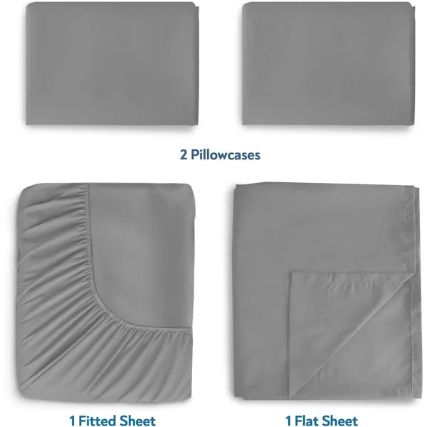 طقم ملاءات مرتبة هوائية عميقة الجيب - 4 قطع