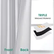 Thermal Insulated Greyish White Blackout Curtains