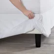 Premium White Bed Skirt 14 Inch Drop Microfiber