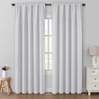 Thermal Insulated Greyish White Blackout Curtains
