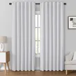 Thermal Insulated Greyish White Blackout Curtains