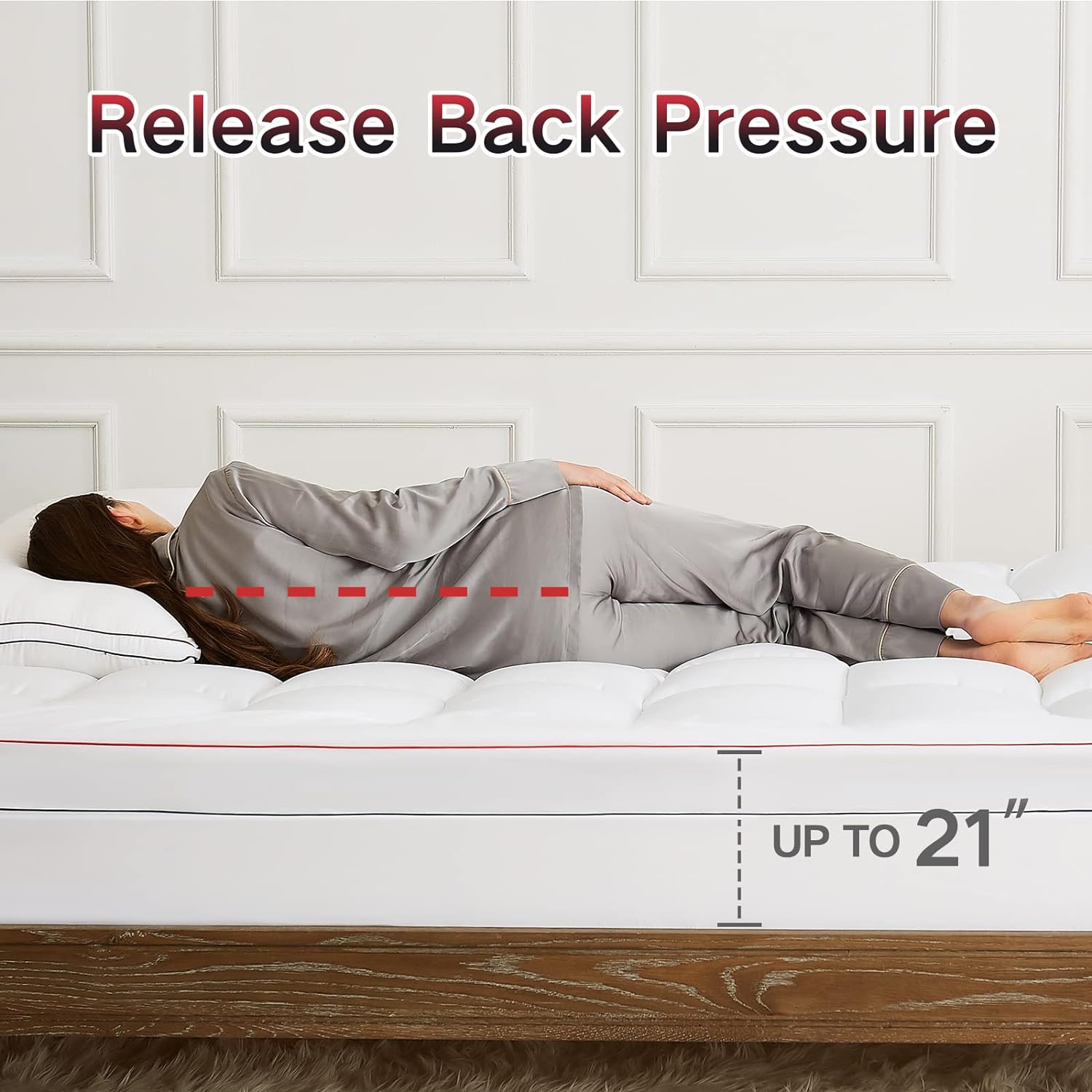 Cooling Full Mattress Topper for Deep Sleep