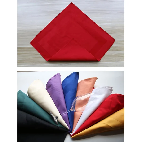 Cotton Napkin Cloth for Hotel Restaurants - 56x56 Satin Frame