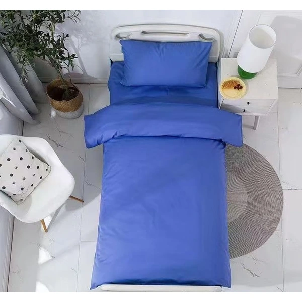 Affordable Blue Quilt Cover Bed Sheet Set for Dorms