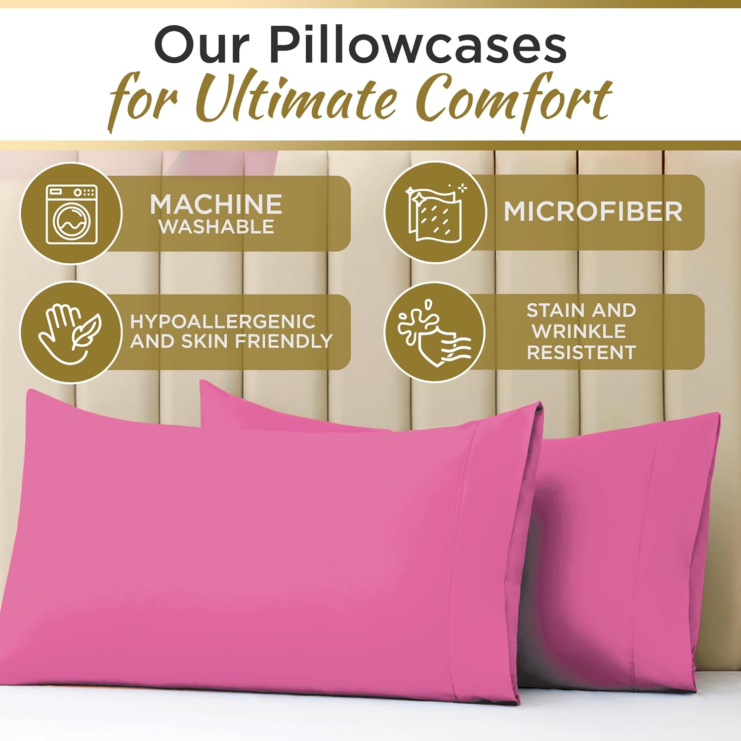 طقم ملاءات مزدوج من الألياف الدقيقة فائقة النعومة - مثالي للأسرة الملكية المنفصلة