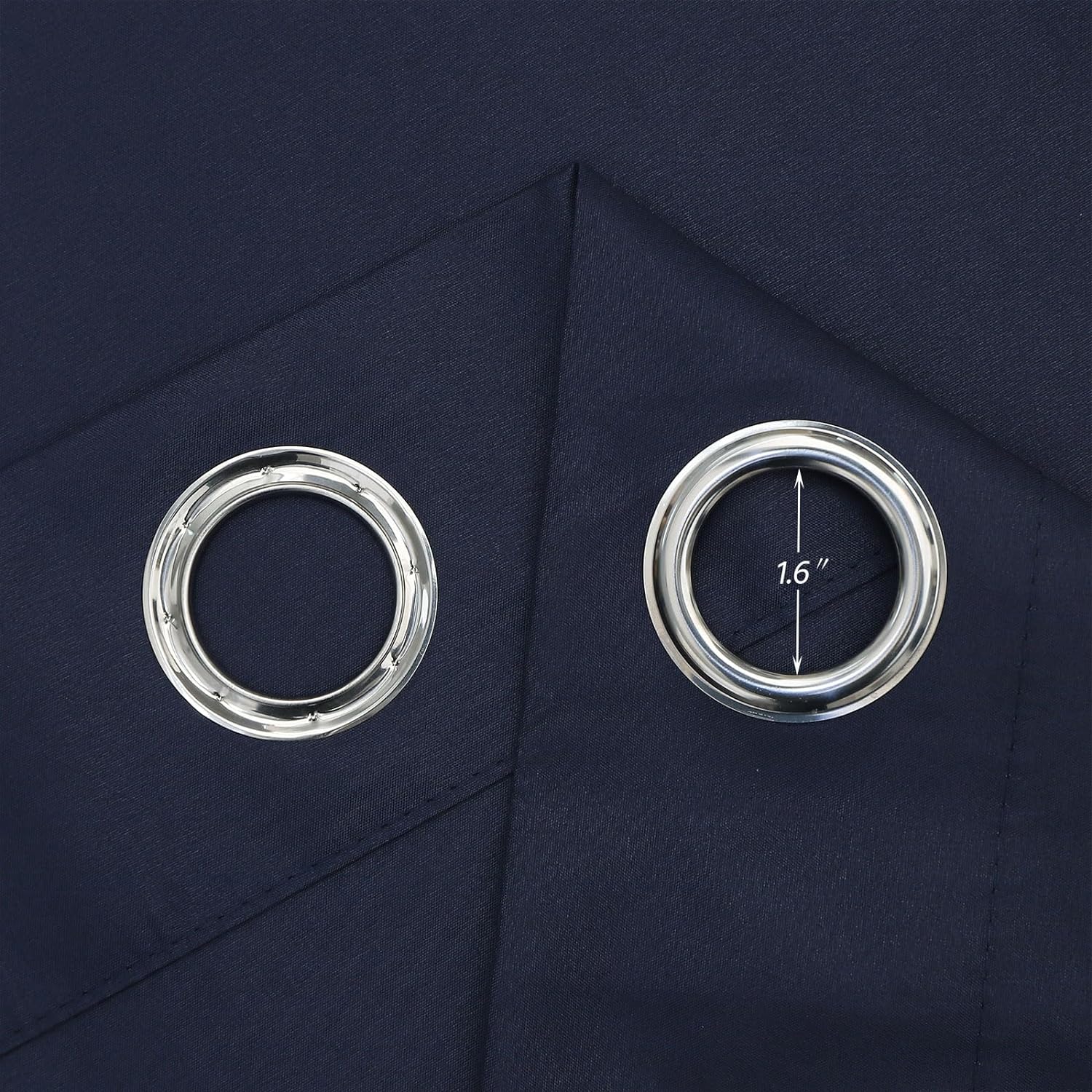 Extra Long Navy Blackout Curtains - 2 Panels for High Ceilings