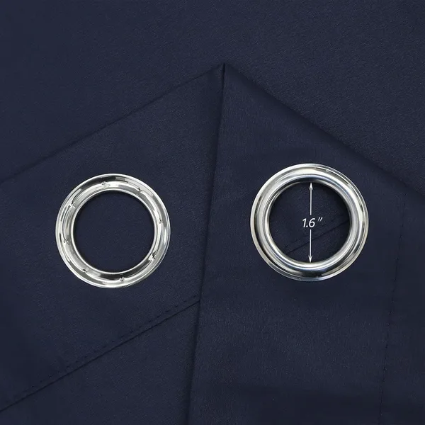 Extra Long Navy Blackout Curtains - 2 Panels for High Ceilings