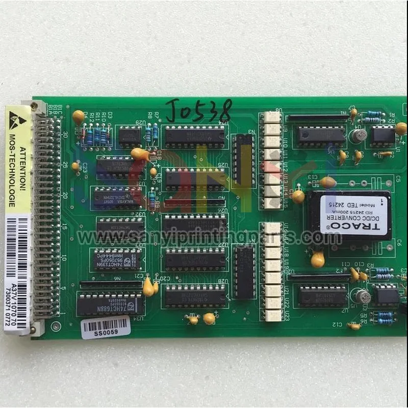 a37v1070 70 roland 700 d / a placa convertidora digital-analógica man roland machine a37v1070 70 placa de circuito a 37v 1070 70 