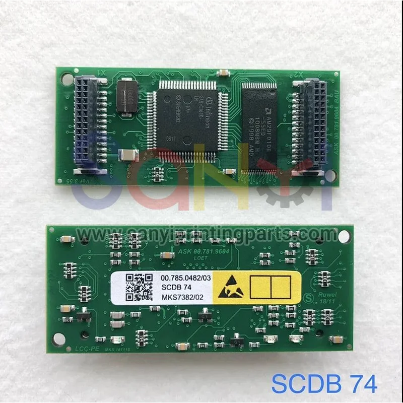 00.785.0482 máquina de impresión heidelberg sm74 pm74 placa scdb74 scdb-74  