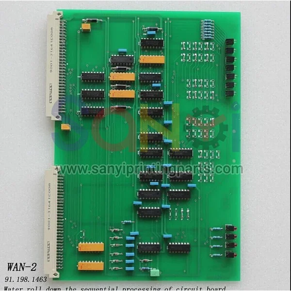 Carte électrique de circuit imprimé de rouleau d'eau Heidelberg wan 91.198.1463