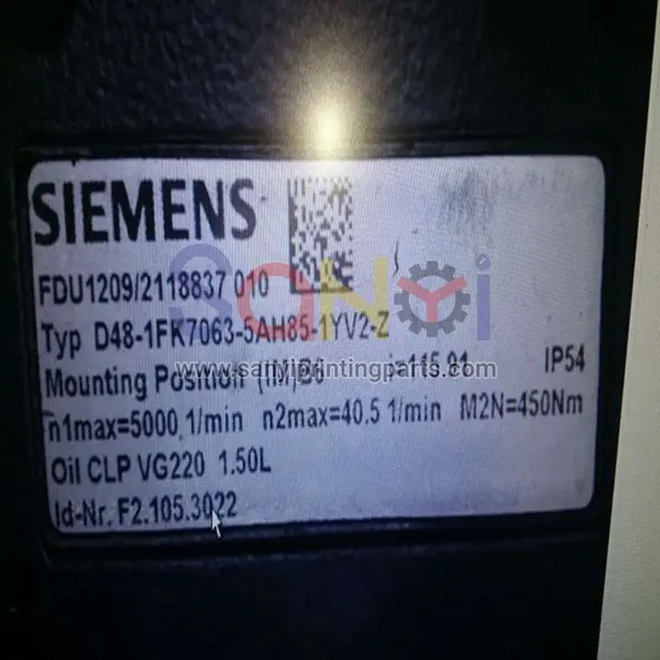 Heidelberg pile drive anlegerhptst.xl / plus f2.105.3022 motor para piezas de maquinaria heidelberg