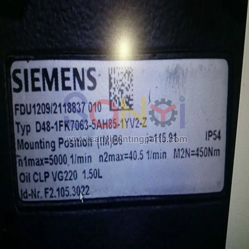 Heidelberg pile drive anlegerhptst.xl / plus f2.105.3022 motor para piezas de maquinaria heidelberg 