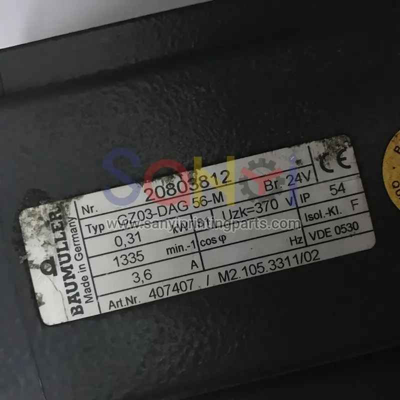 M2.105.3311 GZ03-DAG 56-M Heidelberg Paper Delivery Motor Lifting Motor SM74 Machine Motor