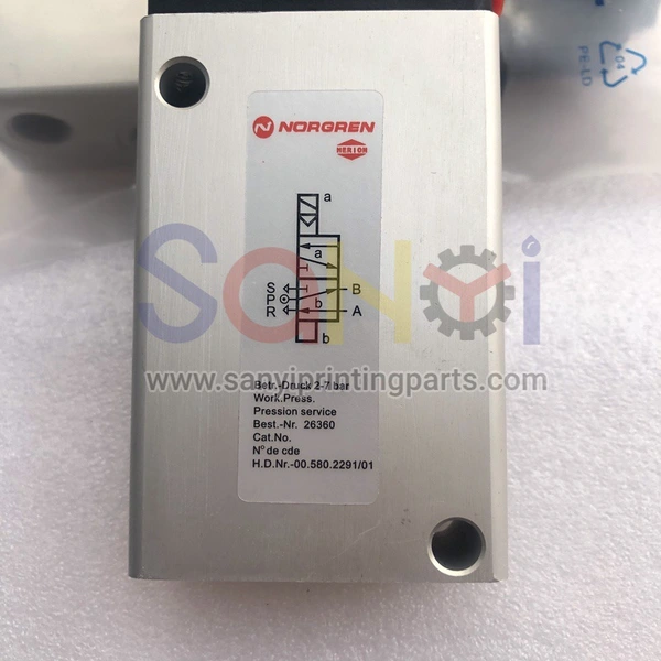 00.580.2291 / 01 heidelberg cd102 sm102 cd74 sm74 sm52 mo válvula de solenoide 