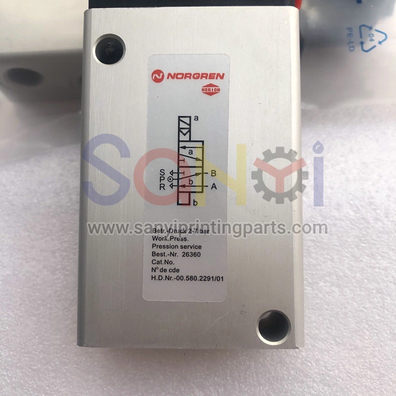 00.580.2291 / 01 heidelberg cd102 sm102 cd74 sm74 sm52 mo válvula de solenoide 