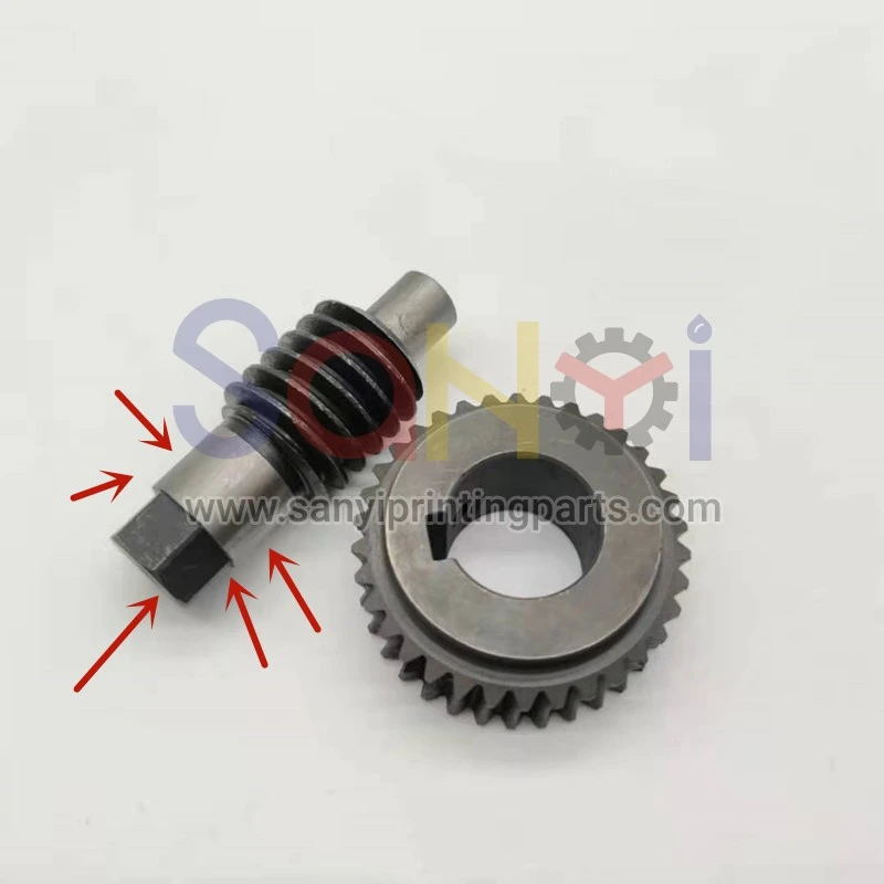 Heidelberg SM102 CD102 Machine 66.006.029 Worm 66.006.031 Worm Gear