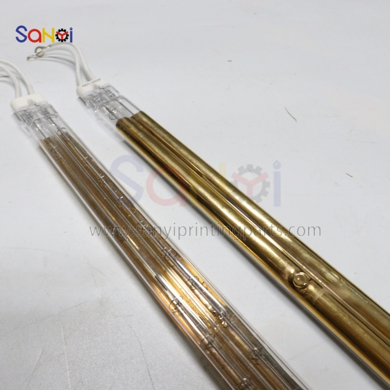 Best Quality M6.170.0301 Heidelberg SM74 Machine Infrared Drying Lamp Printing Press Double Tube Gold-plated Lamp