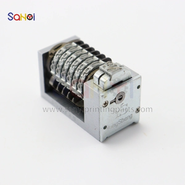 Best Quality 4x8 Roman 6 Digits Numbering Machine Size 37x18x26mm Backward Not Sink