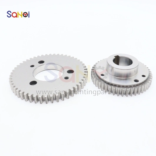 Best Quality KBA105 Water Roller Ink Roller Gear with 28 Teeth and 50 Teeth Dual Clutch Gear for KBA Printing Machine Accessories