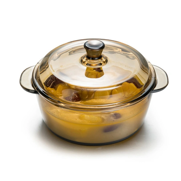 Casserole with lid,Borosilicate Glass,Glass tableware
