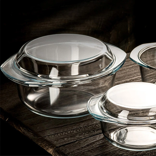 Casserole with lid,Borosilicate Glass,Glass tableware