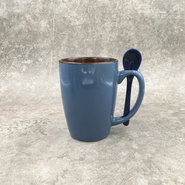 Ceramic mug,Mug with spoon,Stoneware mug,12OZ mug