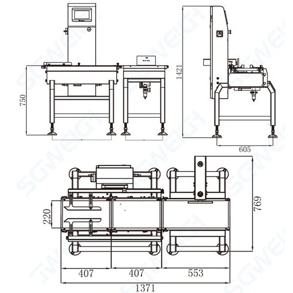 Automatic Granule Food Grain Snack Bottle/Can Check Weight Machine 