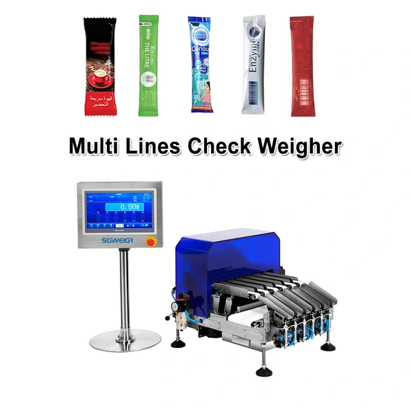 10-Lane Ultra-Fast Glide Multi-Lane Checkweigher For Stick Packs