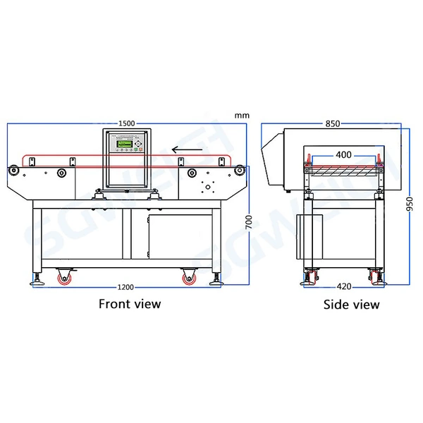 Digital Automatic Food Inspection Metal Detector with Conveyor