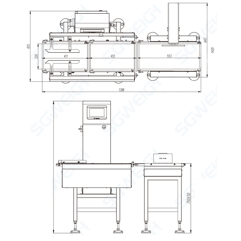 High-Precise Check Weighing Solution for Small/Medium Product Checkweigher with Belt Conveyor