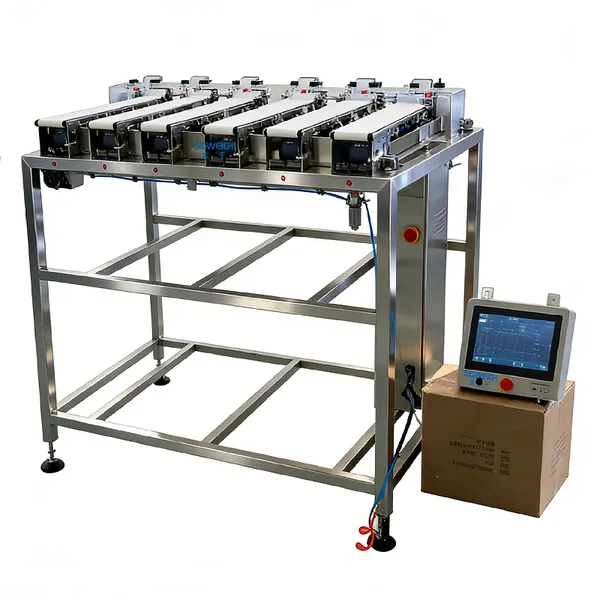 Multi-Lane Sticks Conveyor Checkweigher (2-8 lines) for Juice & Fruit Puree Packaging Lines